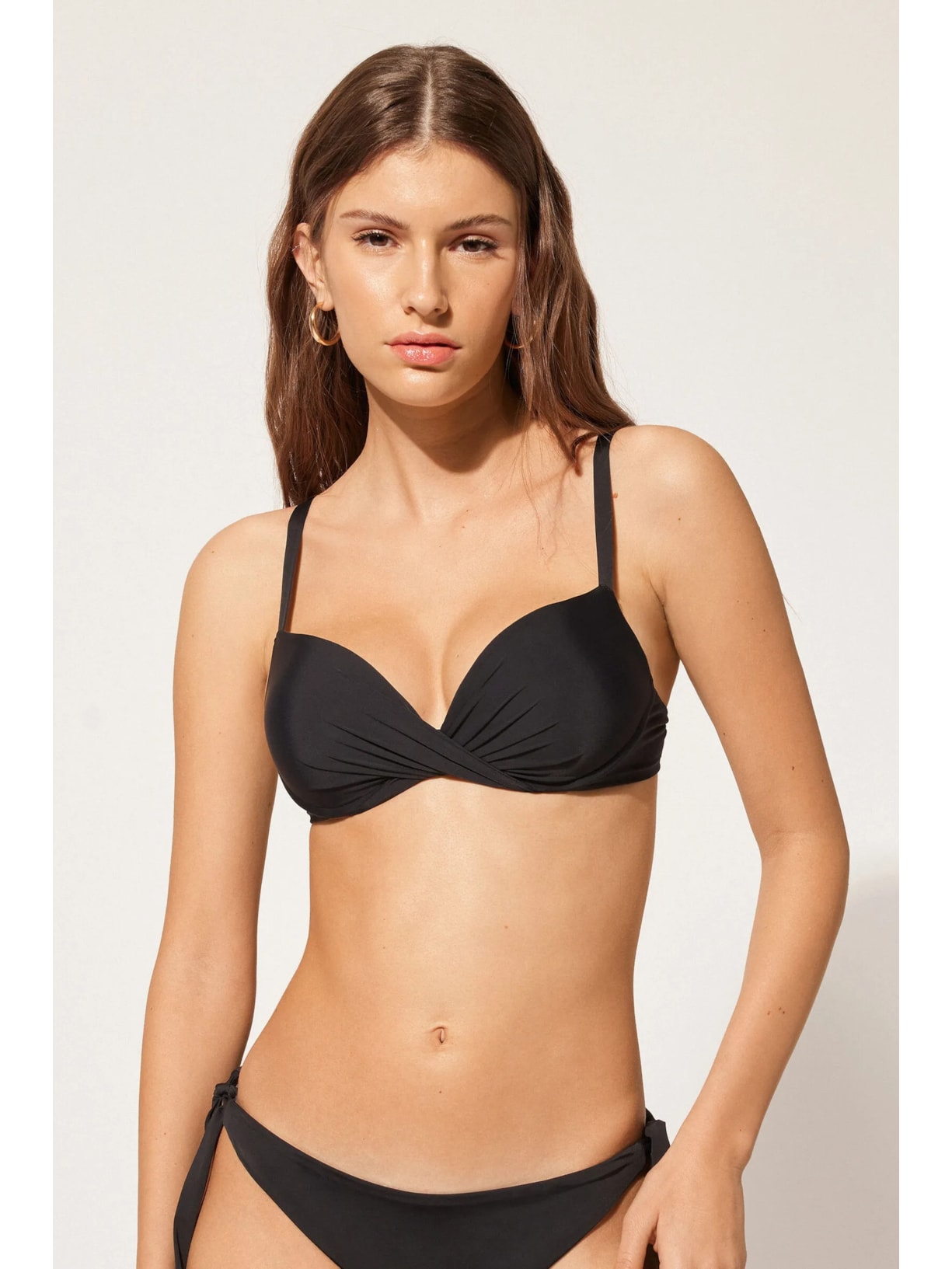 Parte De Cima De Biquíni Super Push-Up Indonésia Preto Calzedonia