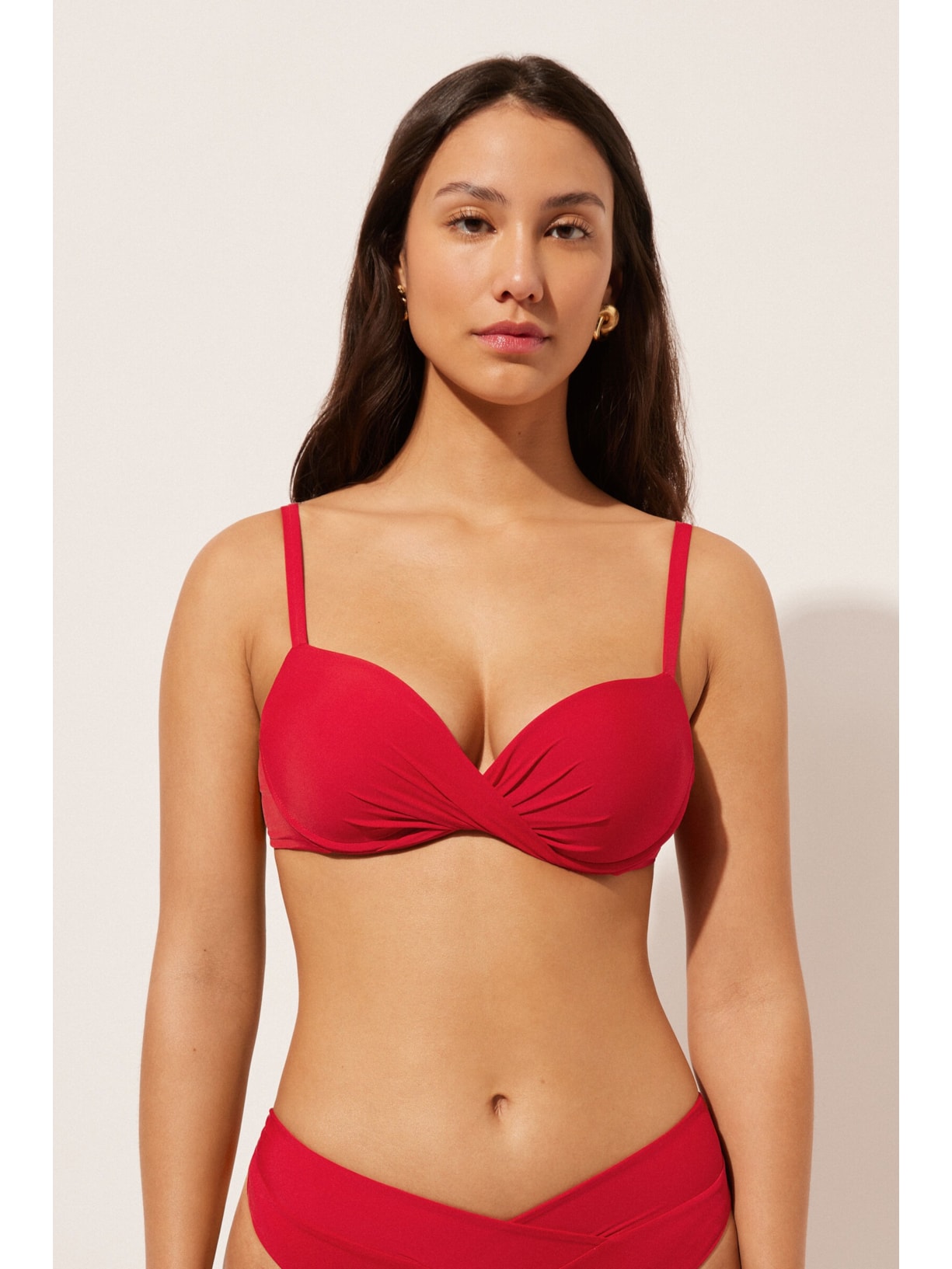 Parte De Cima De Biquíni Super Push-Up Indonésia Vermelho Calzedonia
