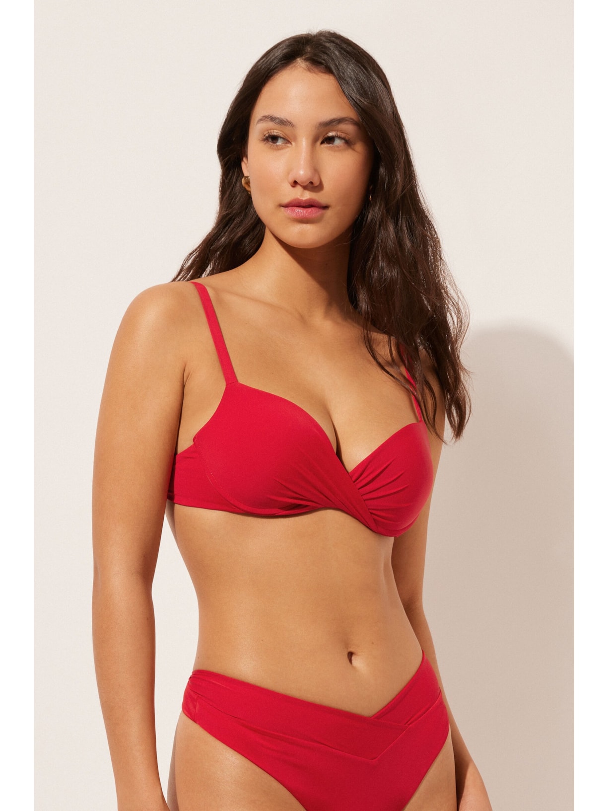 Parte De Cima De Biquíni Super Push-Up Indonésia Vermelho Calzedonia