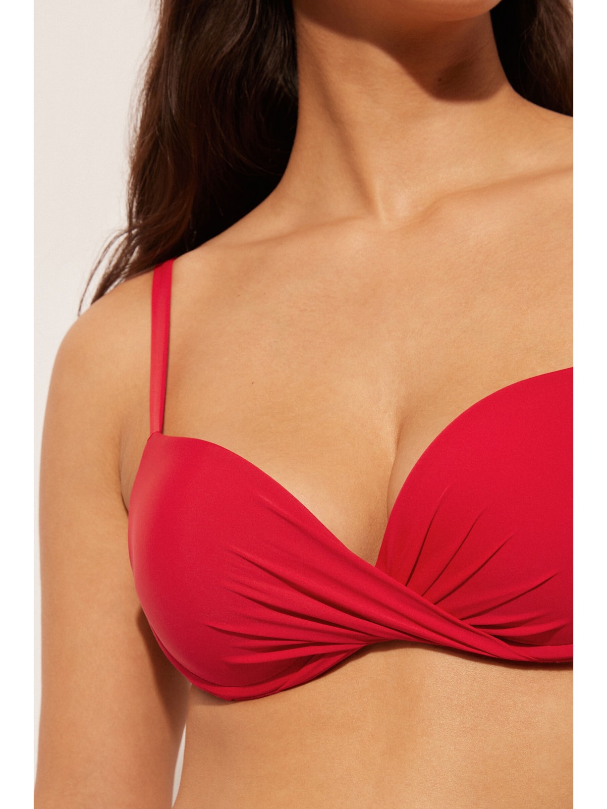 Parte De Cima De Biquíni Super Push-Up Indonésia Vermelho Calzedonia