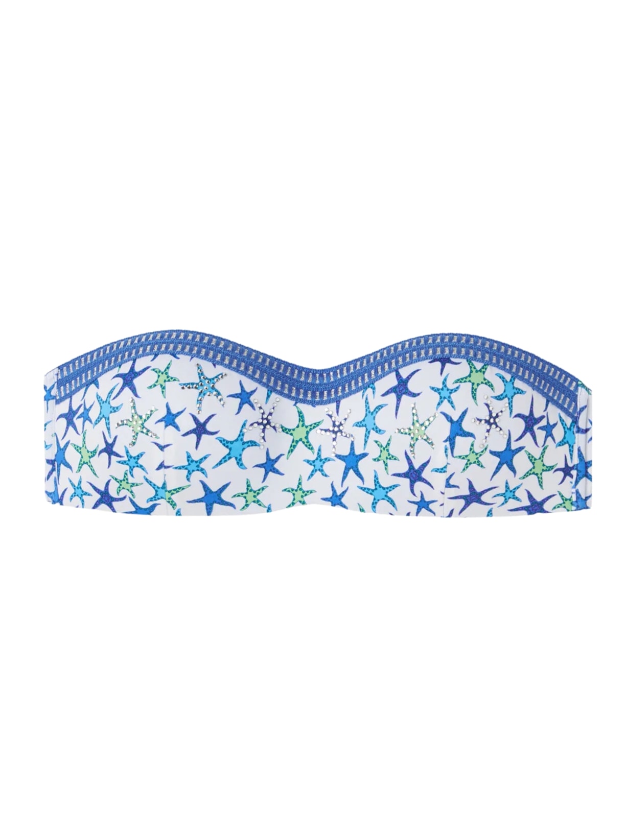 Parte De Cima De Biquíni Tomara-Que-Caia Almofadado Graduado Bayahibe Azul Calzedonia