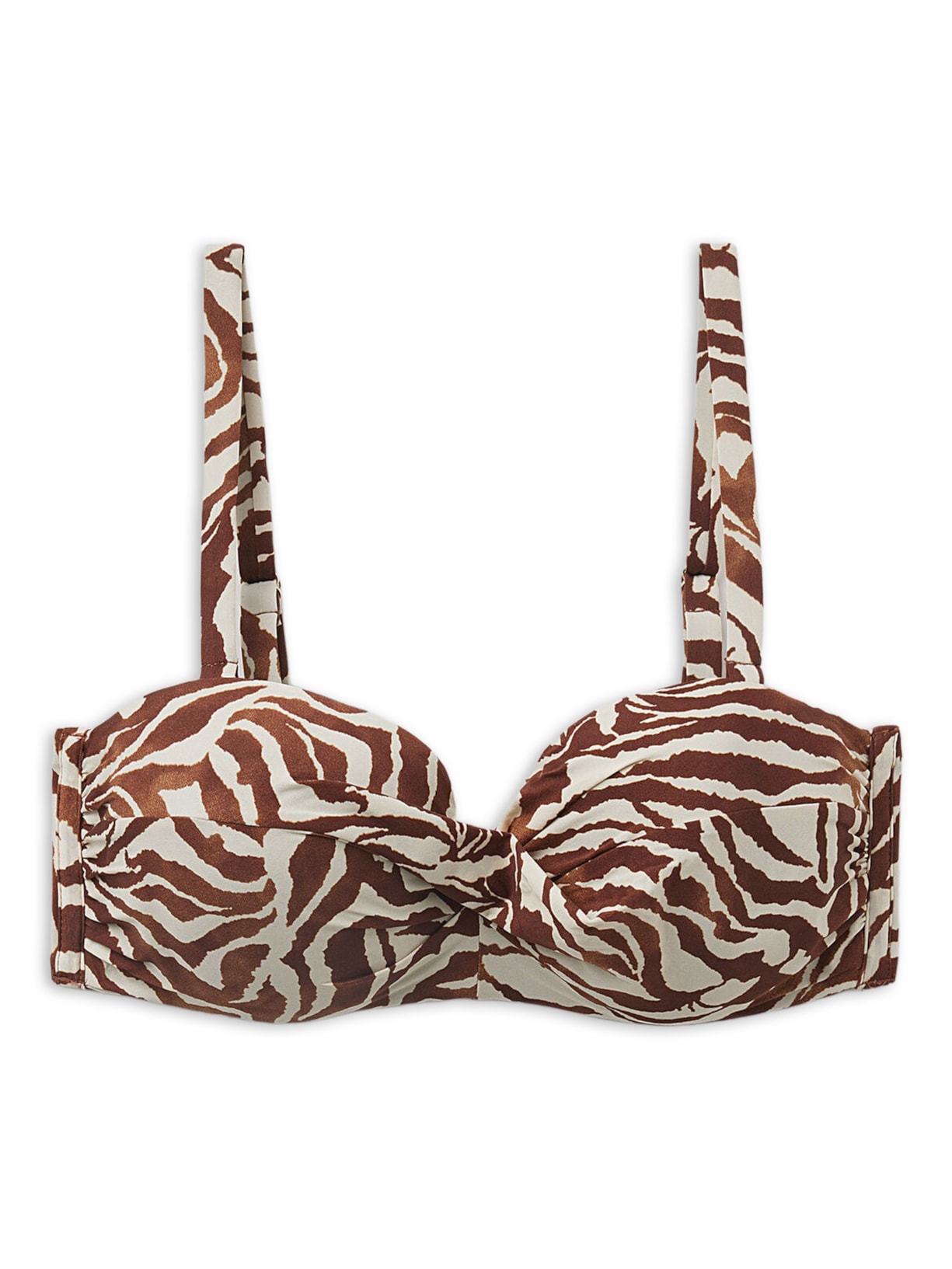 Parte De Cima De Biquíni Tomara Que Caia Brown Zebra Marrom Calzedonia