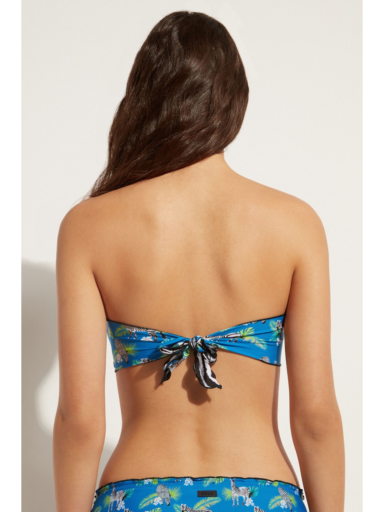 Parte De Cima De Biquíni Tomara-Que-Caia Cancun Azul