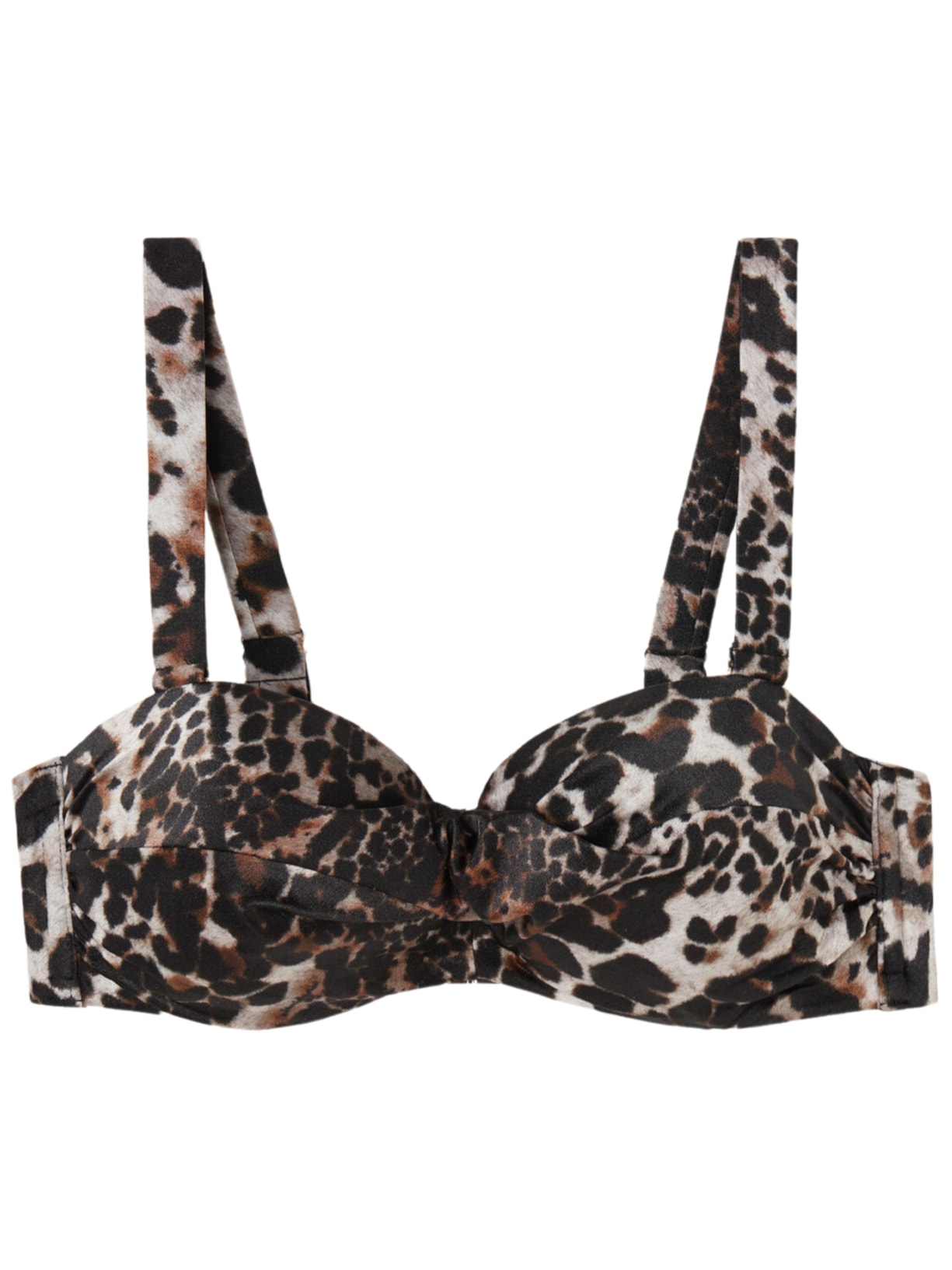 Parte De Cima De Biquíni Tomara-Que-Caia Elegant Animalier - Marrom