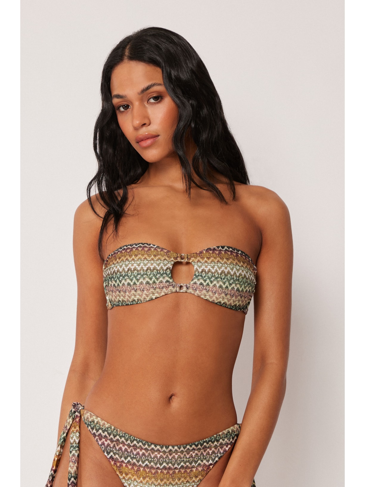Parte De Cima De Biquíni Tomara Que Caia Elegant Ethnic Verde Calzedonia