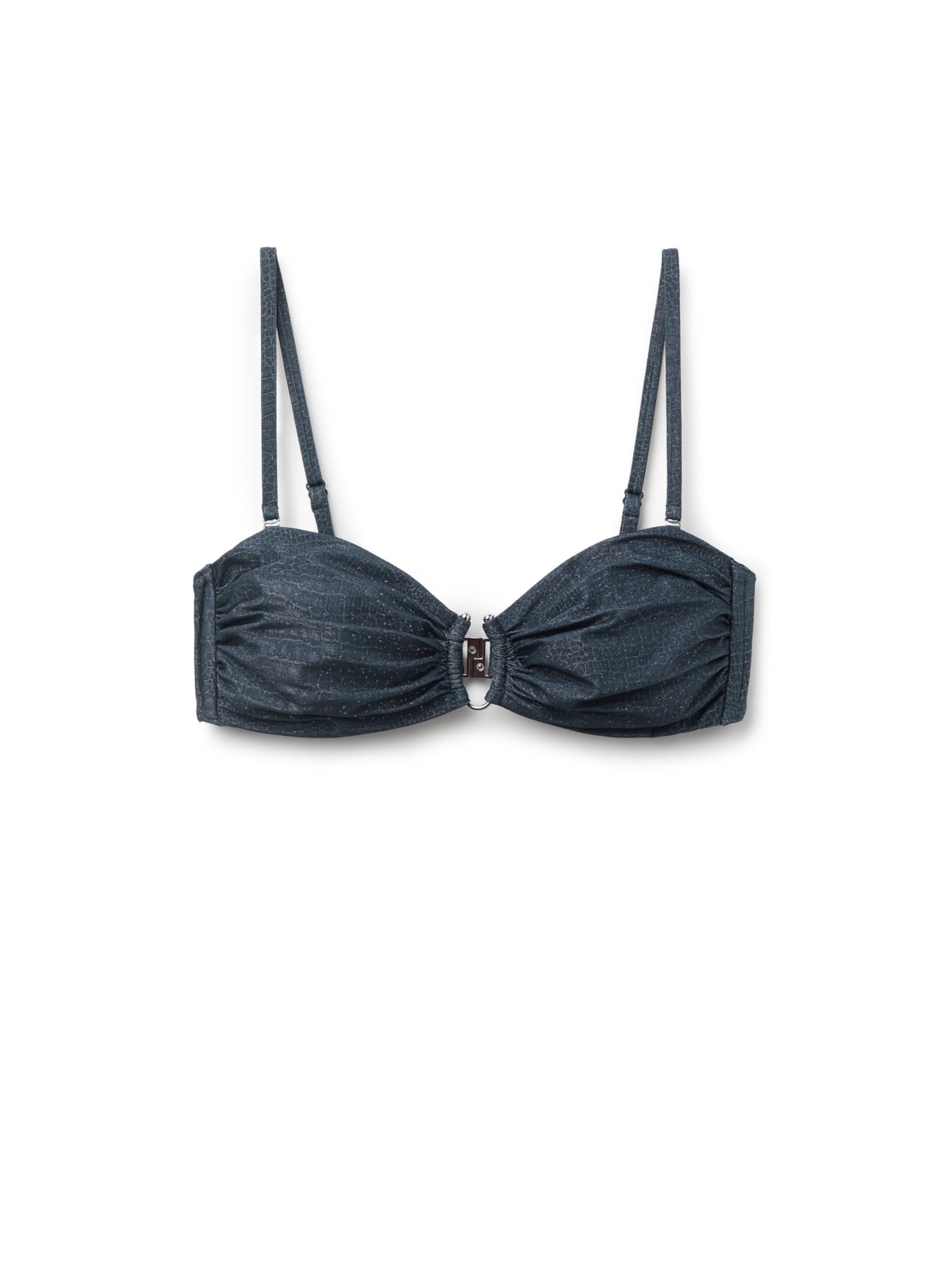 Parte De Cima De Biquíni Tomara Que Caia Glowing Python Azul Calzedonia