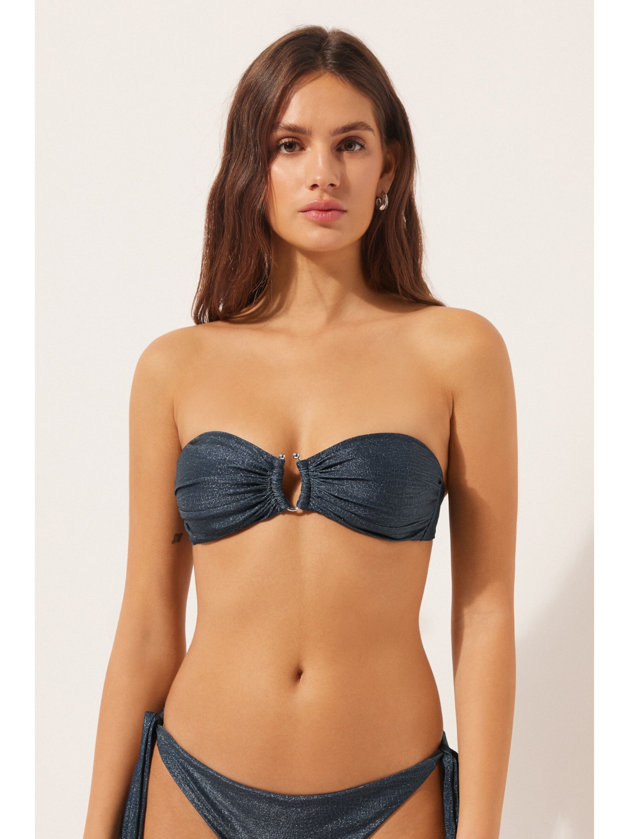 Parte De Cima De Biquíni Tomara Que Caia Glowing Python Azul Calzedonia