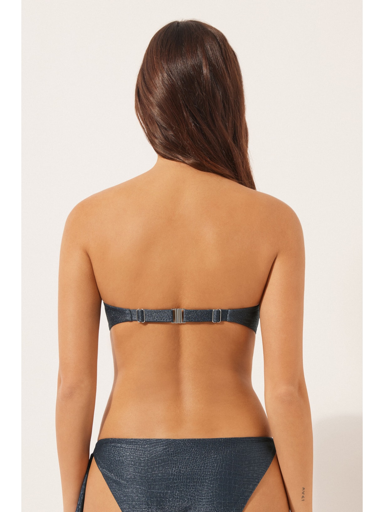 Parte De Cima De Biquíni Tomara Que Caia Glowing Python Azul Calzedonia