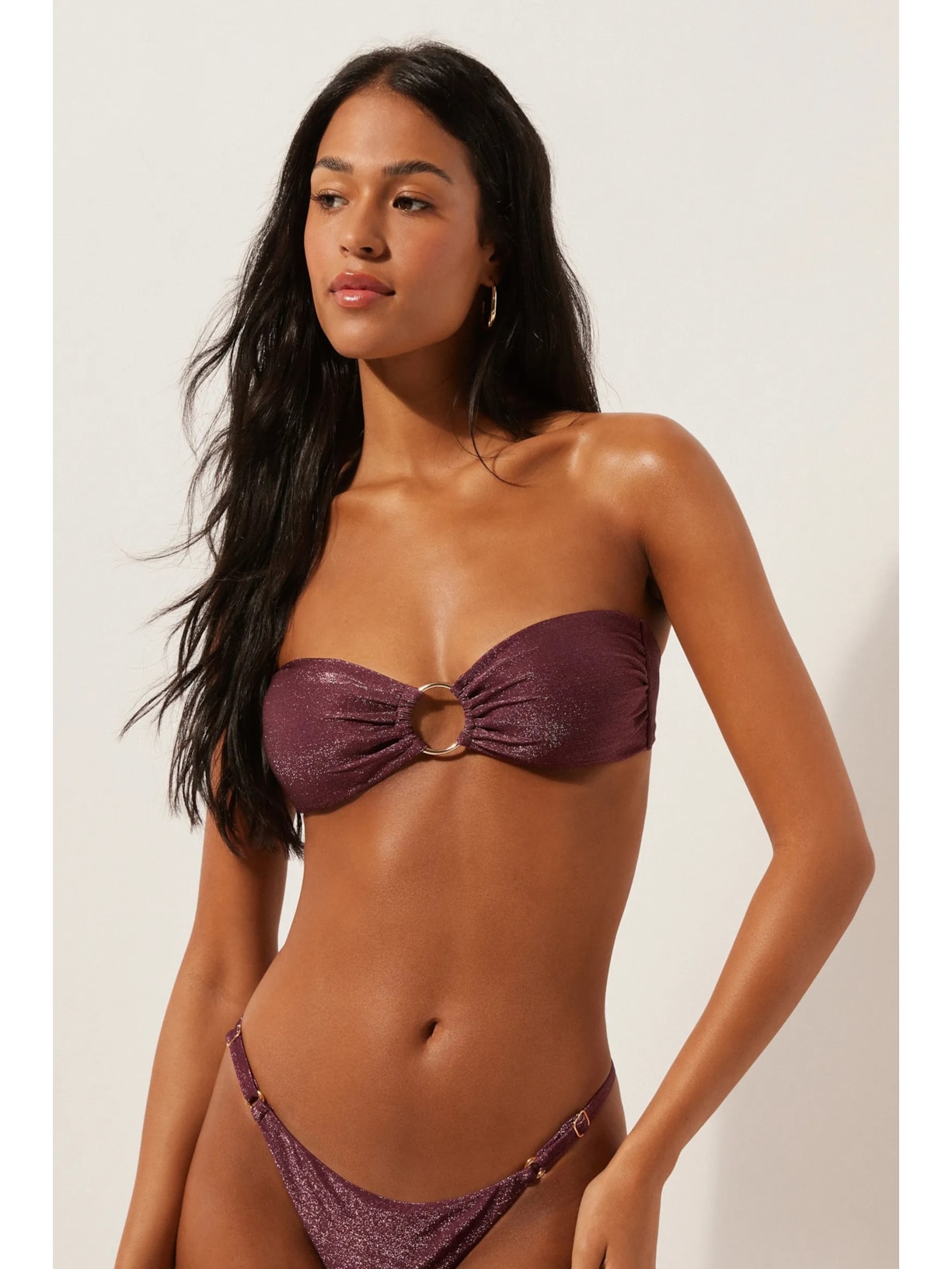 Parte De Cima De Biquíni Tomara Que Caia Golden Glow Roxo Calzedonia