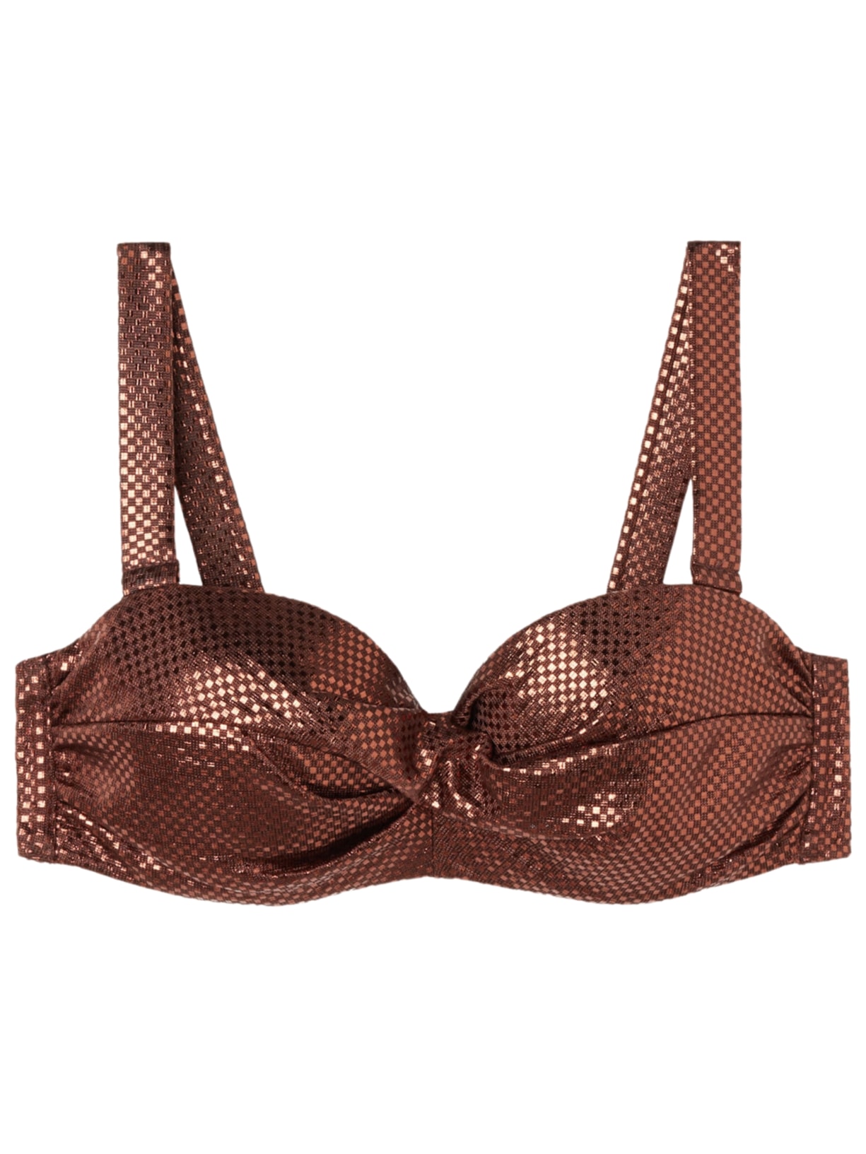 Parte De Cima De Biquíni Tomara Que Caia Light Reflections - Marrom