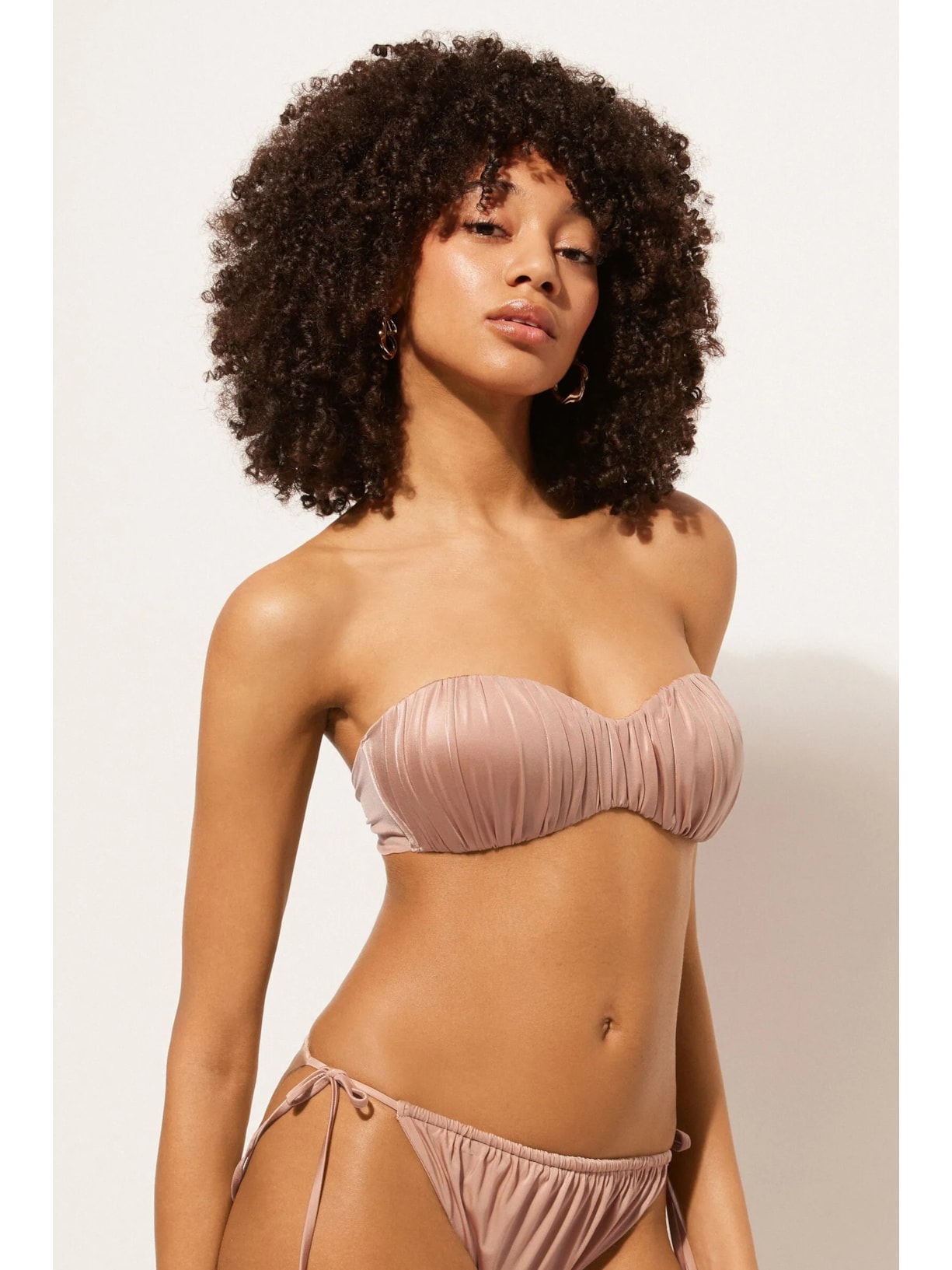 Parte De Cima De Biquíni Tomara Que Caia Shiny Satin Rosa Calzedonia