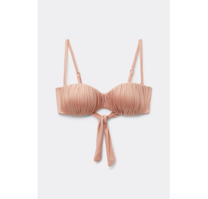 Parte De Cima De Biquíni Tomara Que Caia Shiny Satin - Rosa