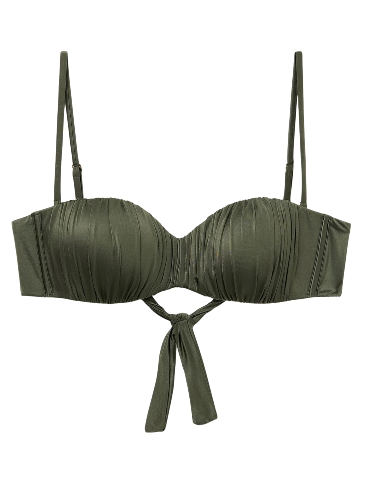 Parte De Cima De Biquíni Tomara Que Caia Shiny Satin Verde Calzedonia