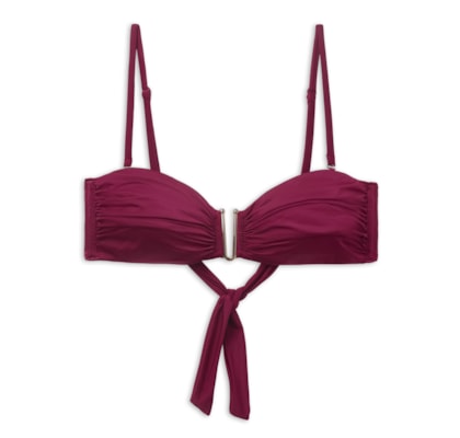 Parte De Cima De Biquíni Tomara Que Caia Timeless Diva - Bordô
