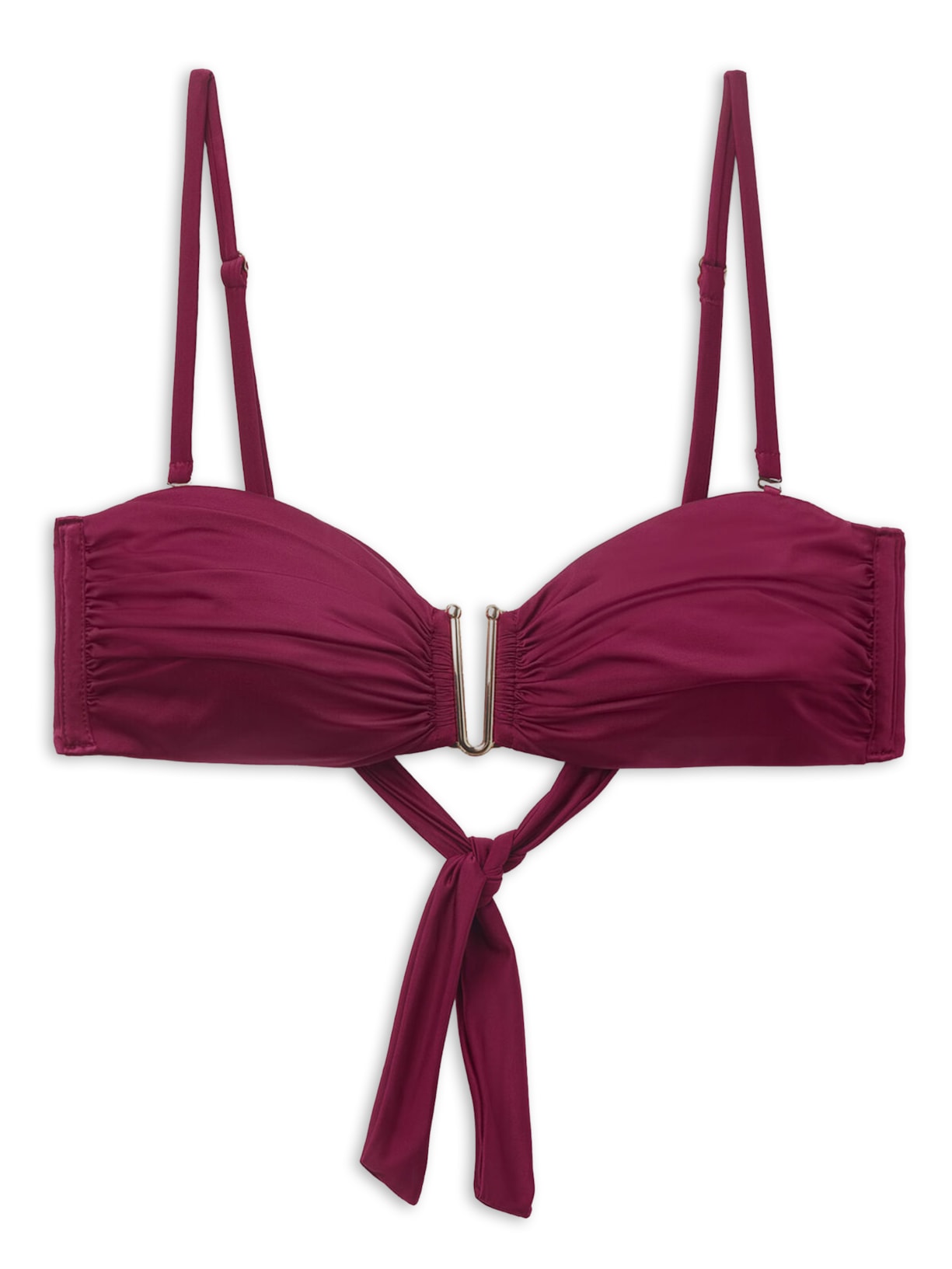 Parte De Cima De Biquíni Tomara Que Caia Timeless Diva - Bordô