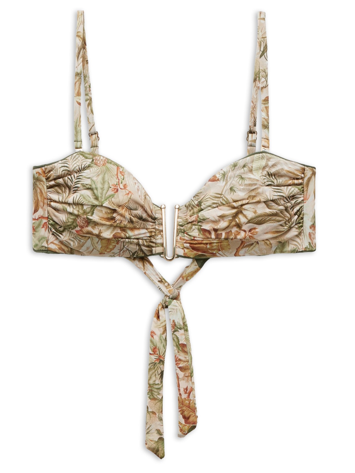 Parte De Cima De Biquíni Tomara Que Caia Tropical Foliage - Verde