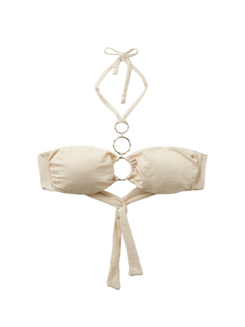 Parte De Cima De Biquíni Tomara Que Caia Wild Jungle - Off-White
