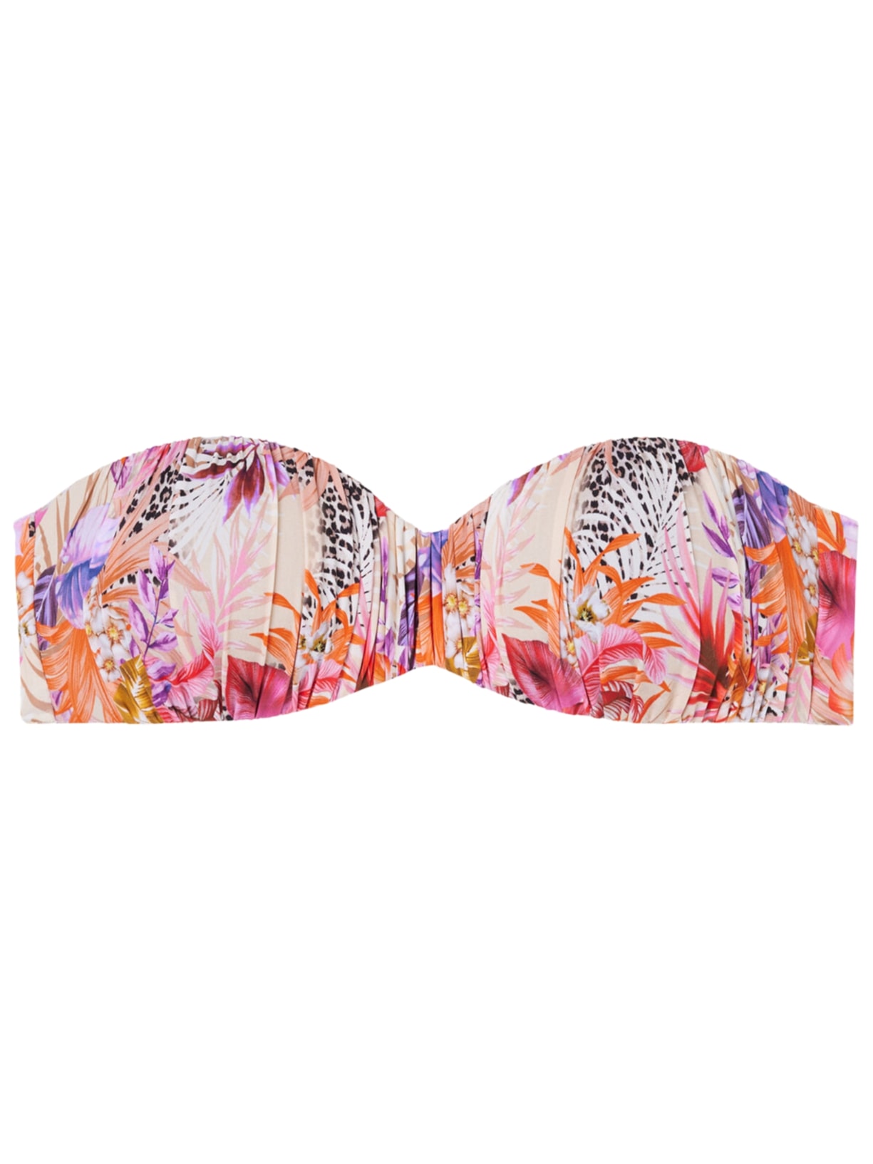 Parte De Cima De Biquíni Tomora Que Caia Wild Foliage - Rosa