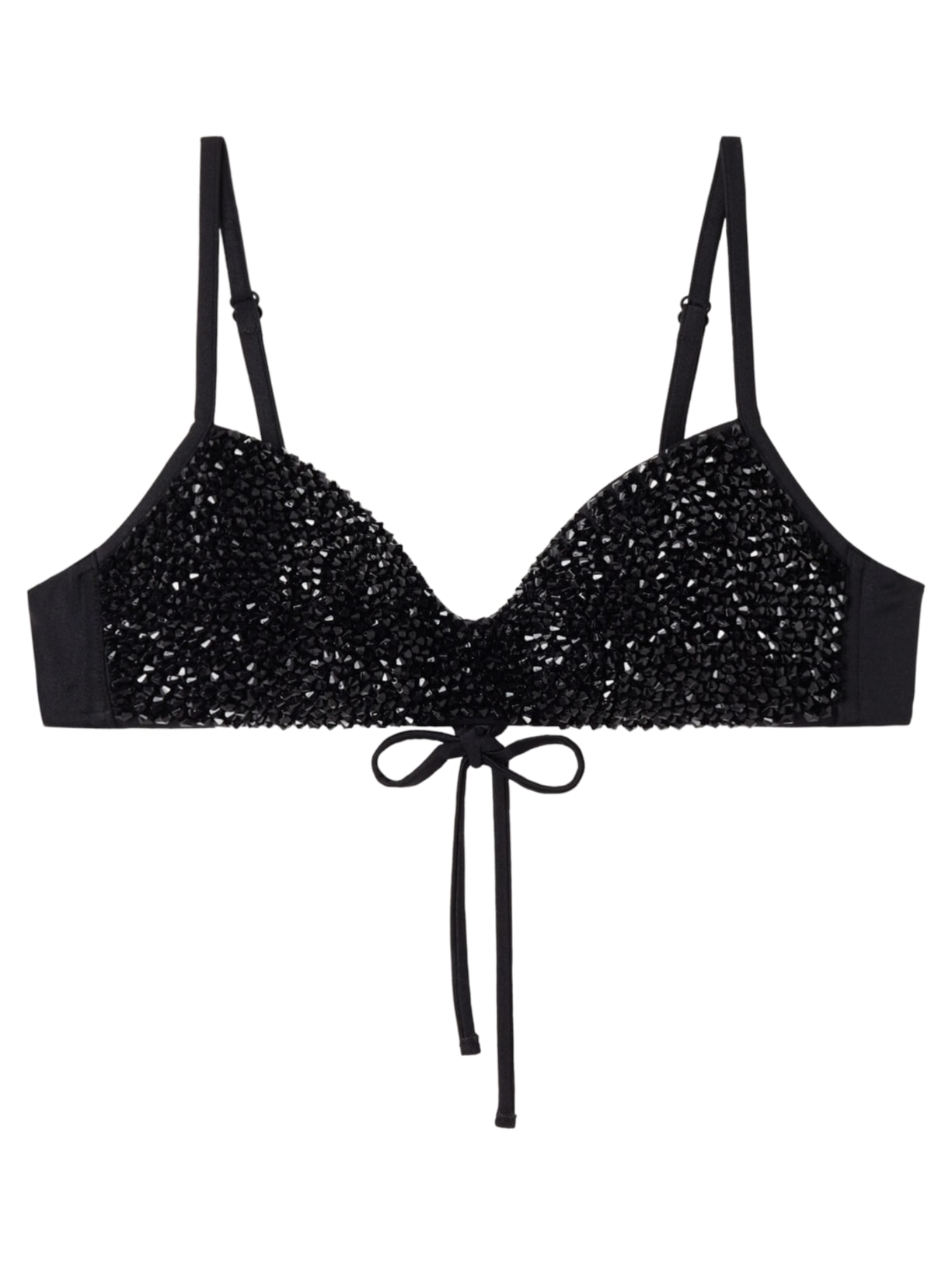 Parte De Cima De Biquíni Top Black Crystals - Preto