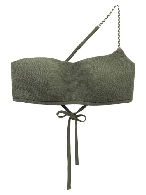 Parte De Cima De Biquíni Top Crinkle Twist - Verde