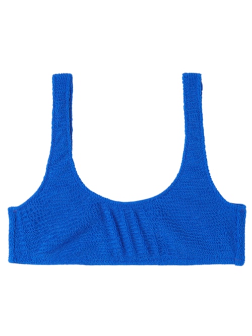 Parte De Cima De Biquíni Top Crinkle Waves - Azul