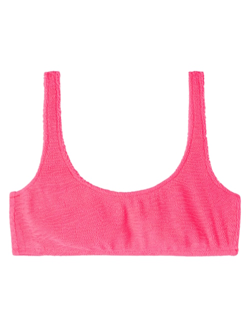 Parte De Cima De Biquíni Top Crinkle Waves - Rosa