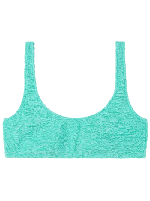 Parte De Cima De Biquíni Top Crinkle Waves - Verde