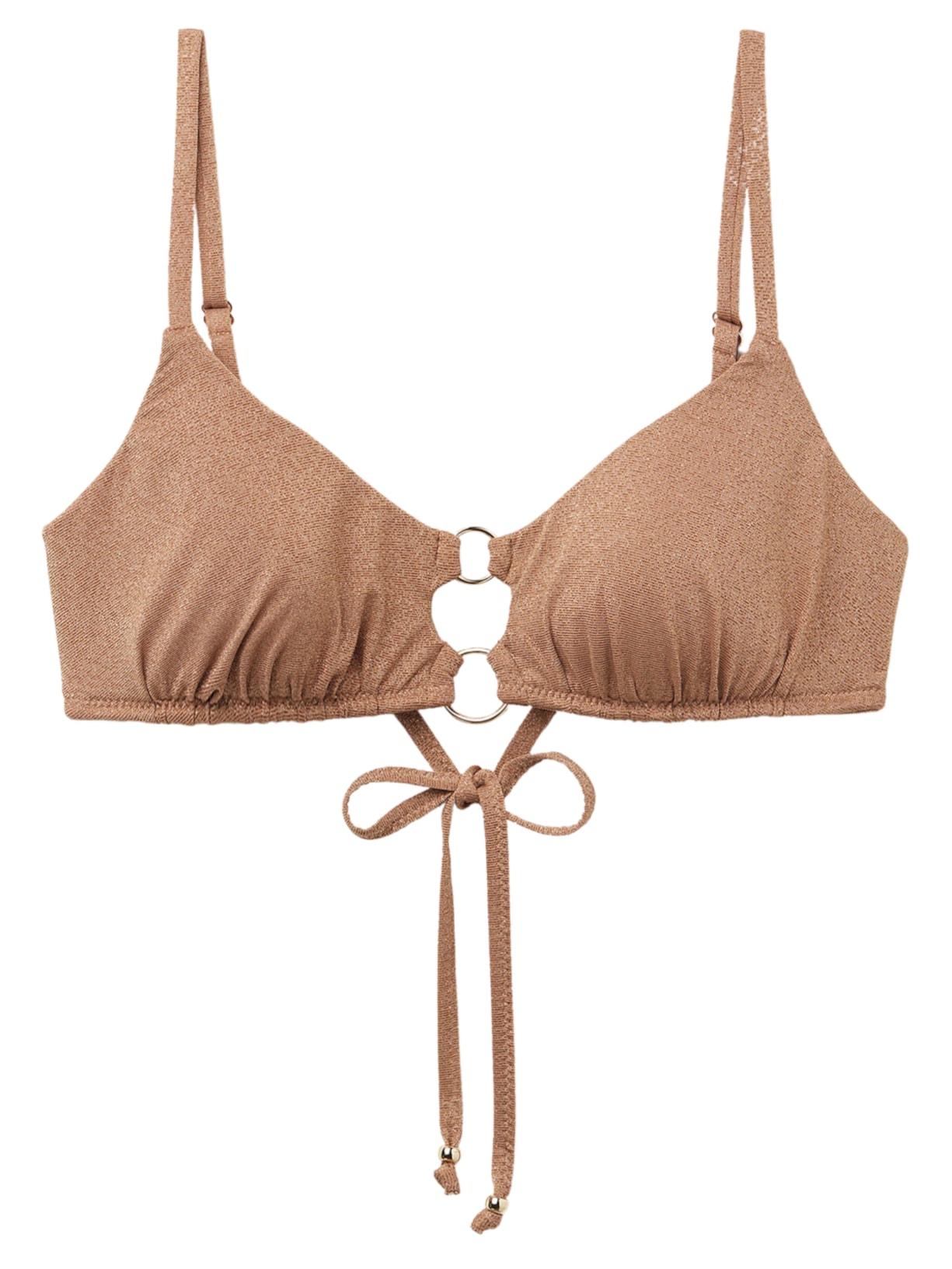 Parte De Cima De Biquíni Top Golden Gleam - Bege
