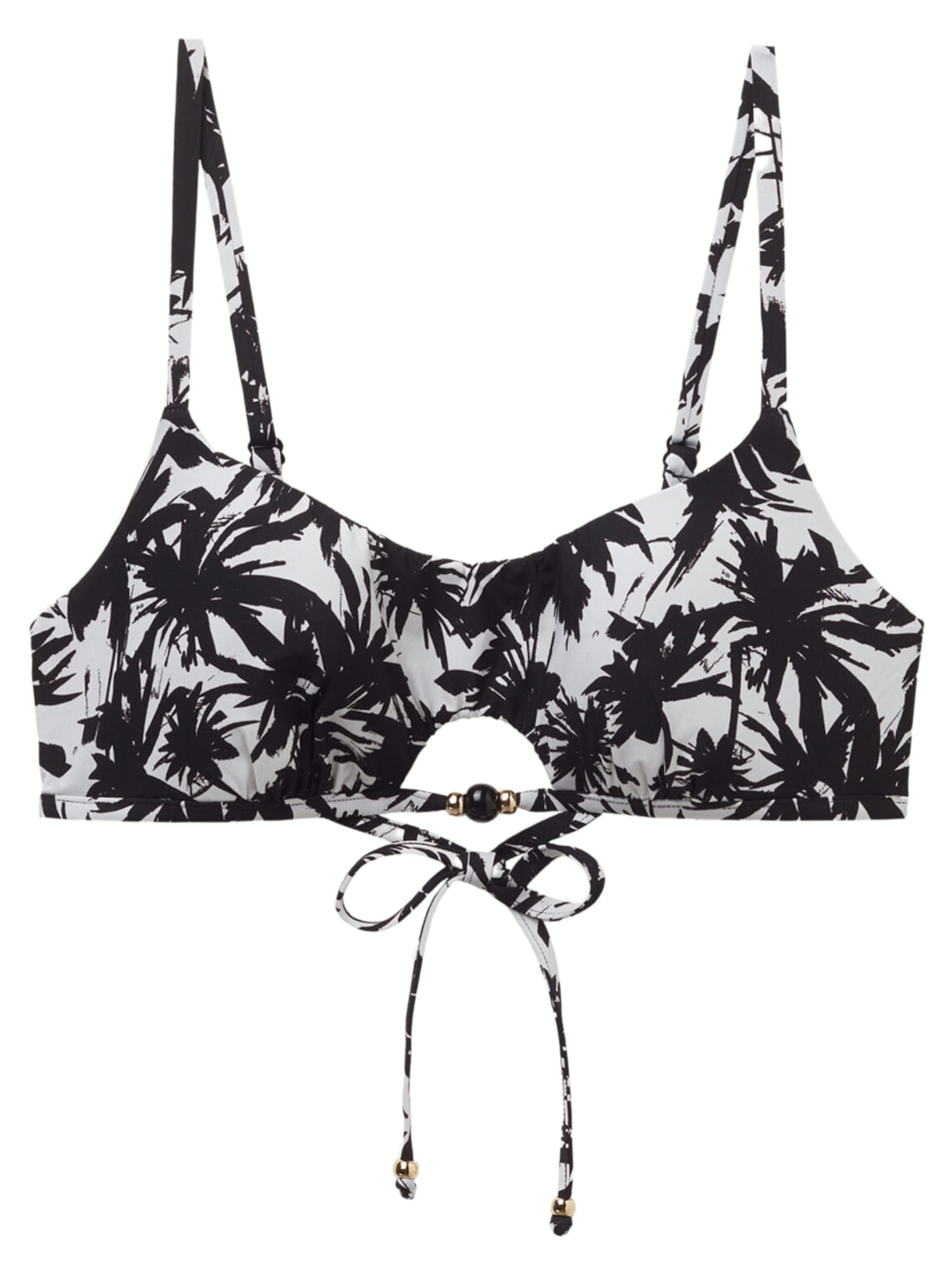 Parte De Cima De Biquíni Top Palms - Preto
