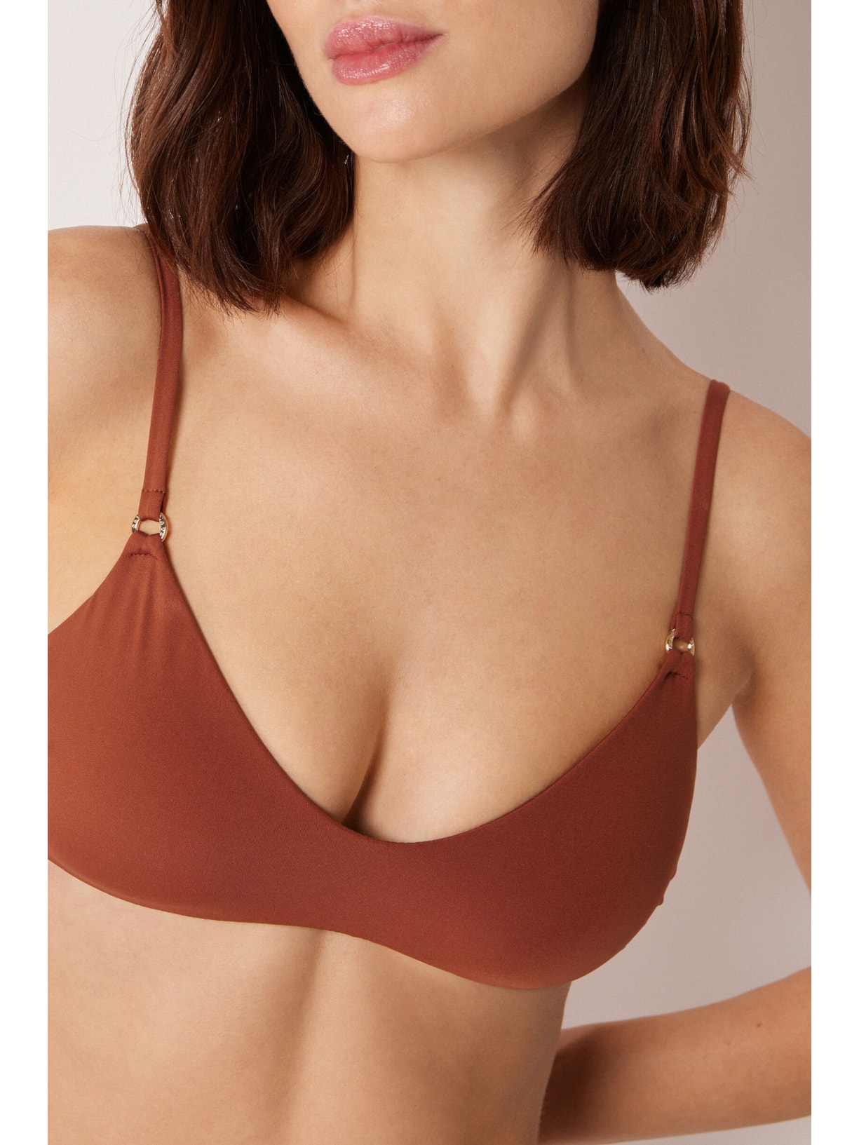 Parte De Cima De Biquíni Top Premium Fit Marrom Calzedonia