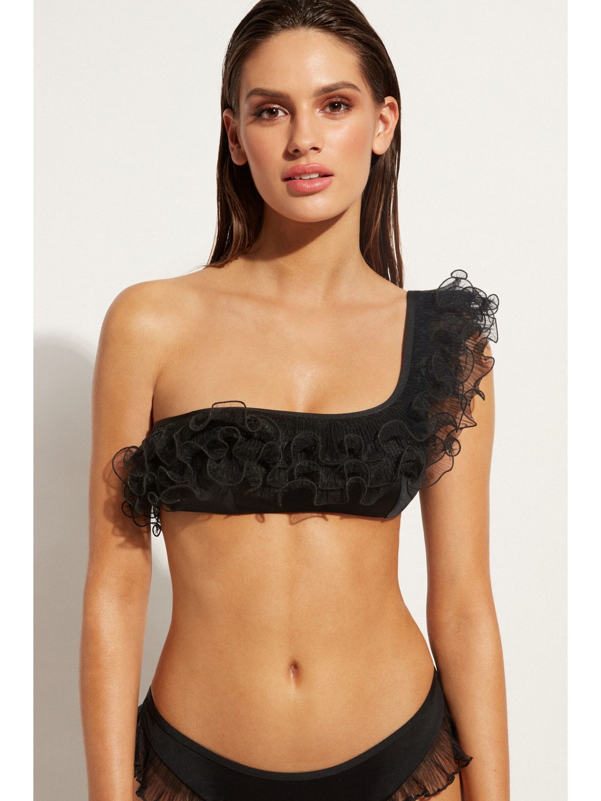 Parte De Cima De Biquíni Top Singapore Preto Calzedonia