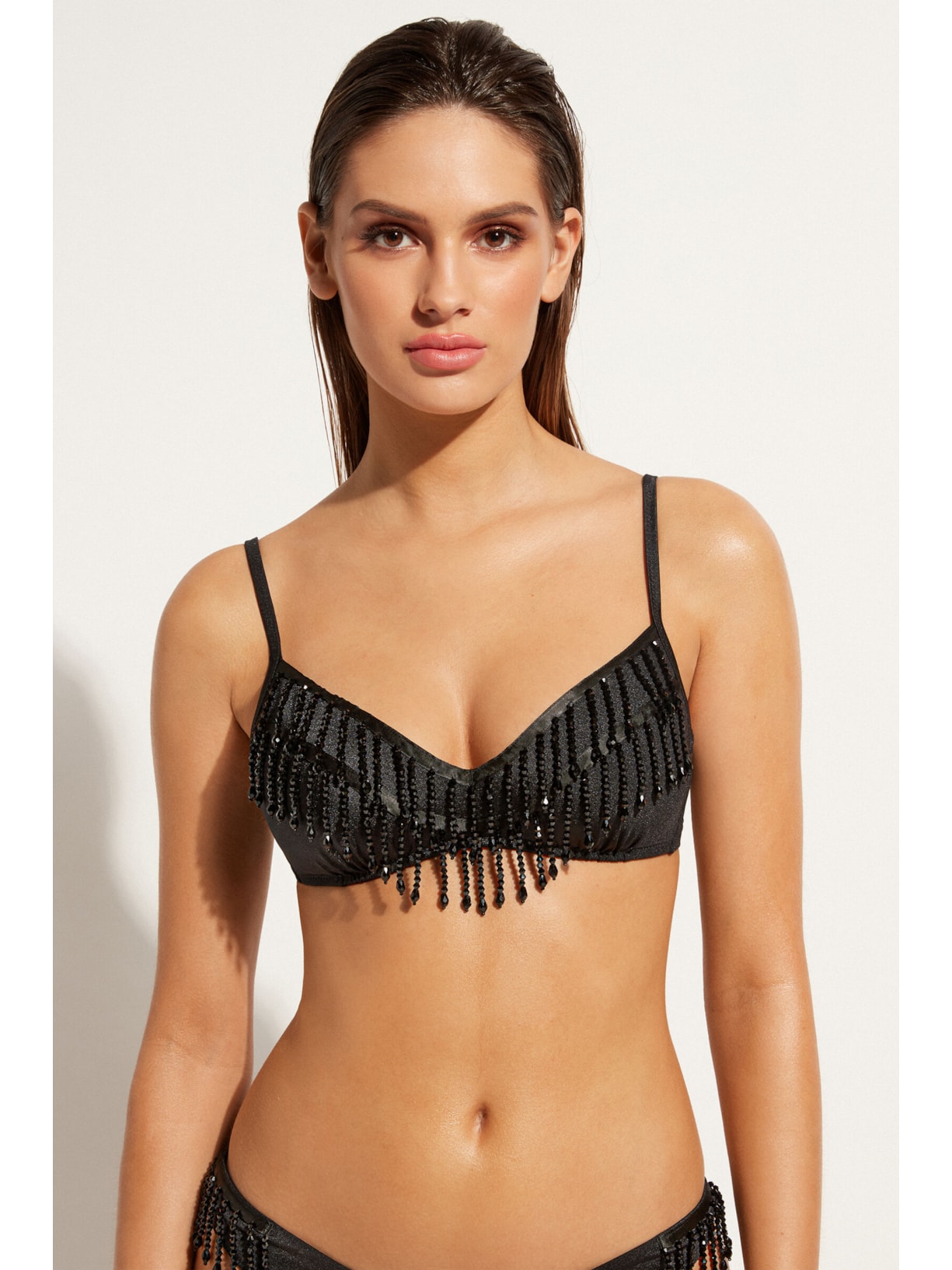 Parte De Cima De Biquíni Top Taipei Preto Calzedonia