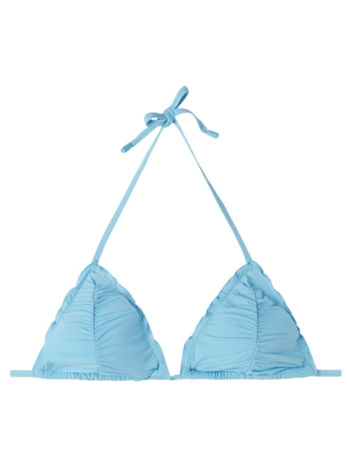 Parte De Cima De Biquíni Triângulo Acolchoado Ester - Azul