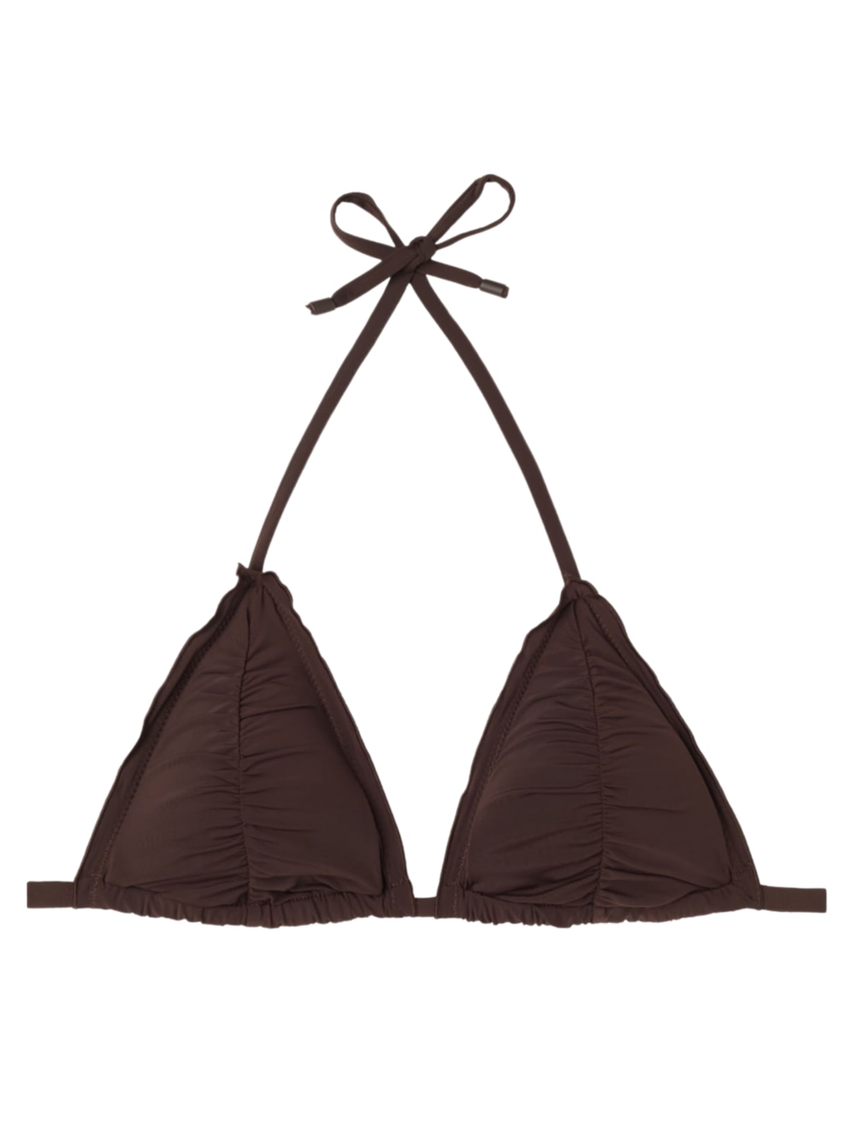 Parte De Cima De Biquíni Triângulo Acolchoado Ester - Marrom