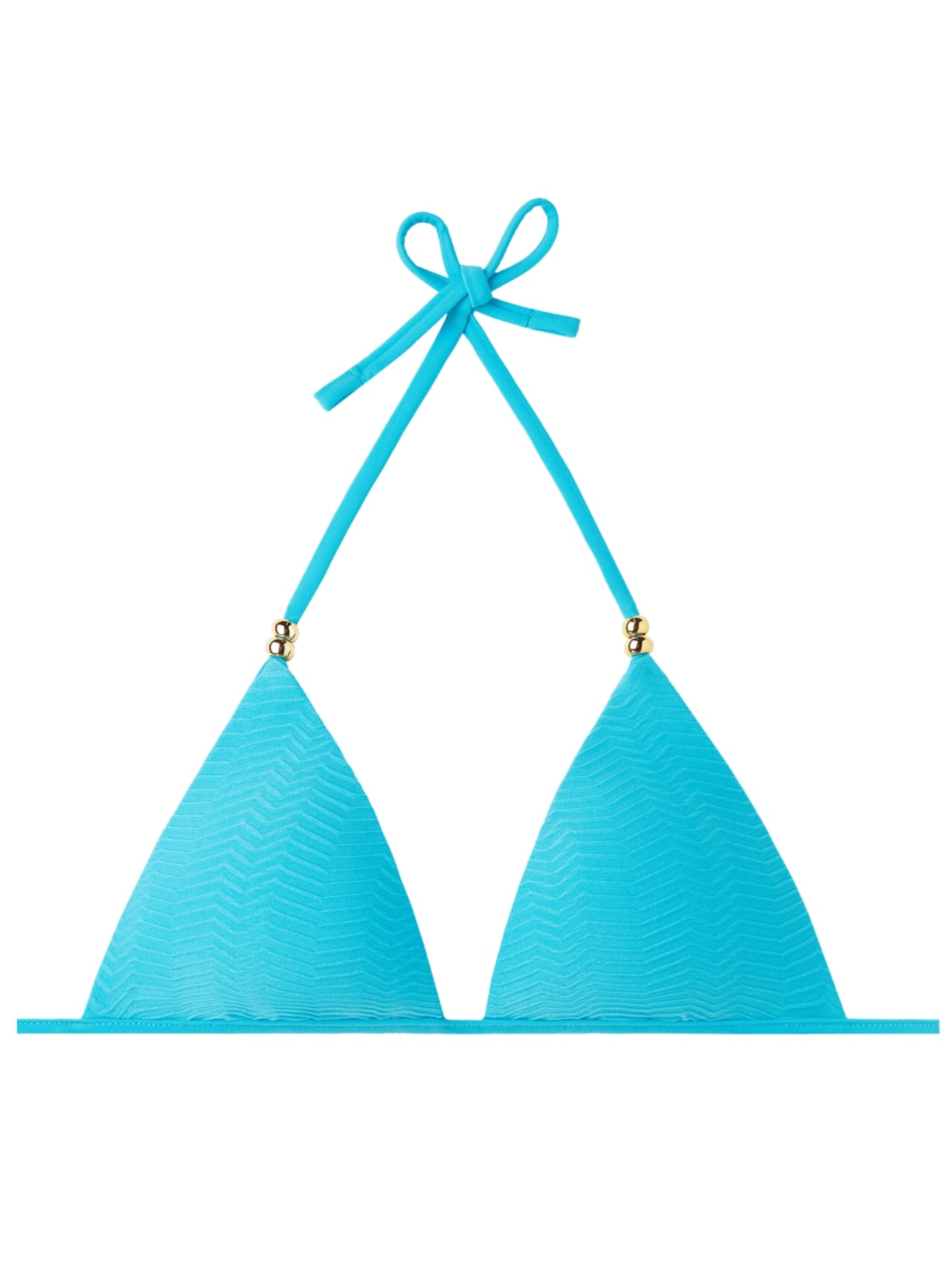 Parte De Cima De Biquíni Triângulo Almofadado Graduado Casablanca - Azul