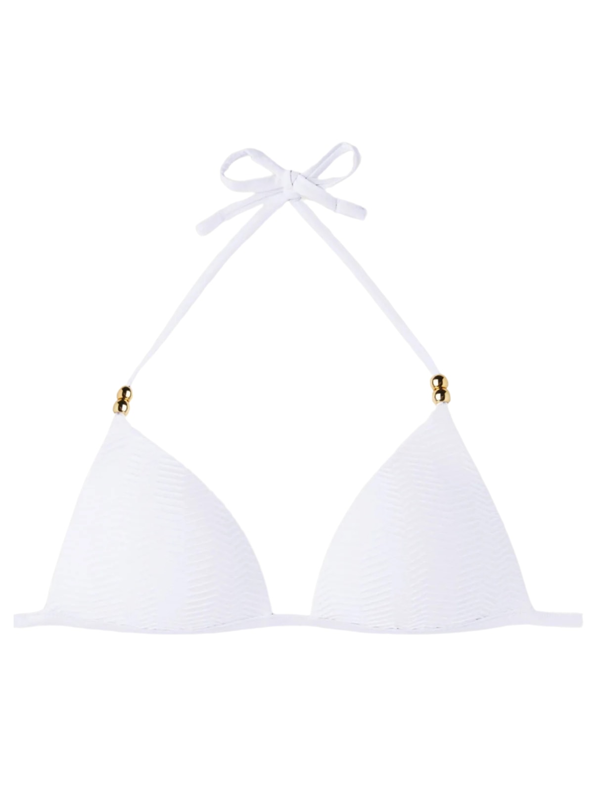 Parte De Cima De Biquíni Triângulo Almofadado Graduado Casablanca - Branco