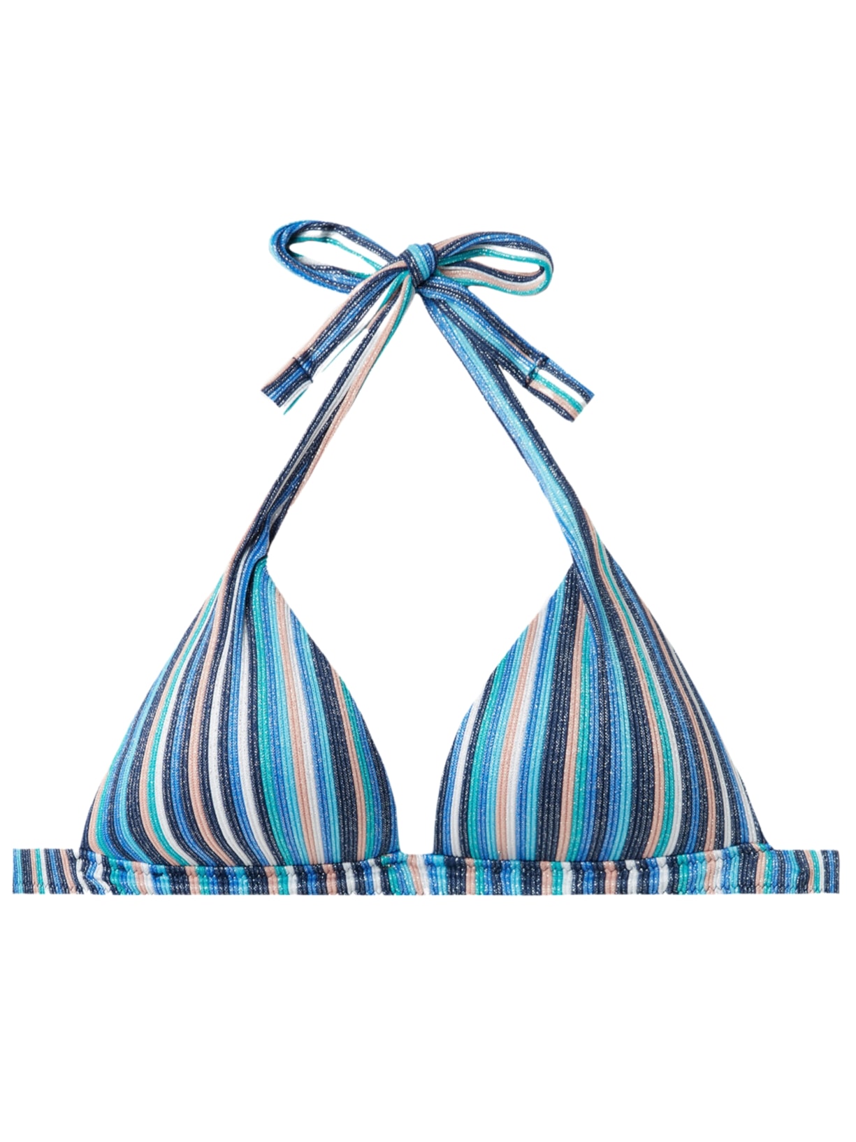 Parte De Cima De Biquíni Triângulo Almofadado Graduado Marbella Azul Calzedonia