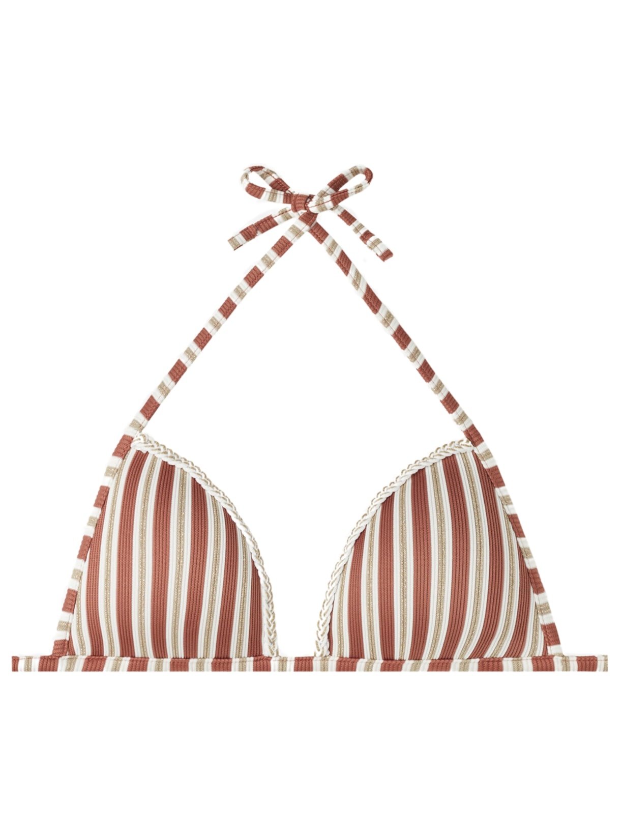 Parte De Cima De Biquíni Triângulo Almofadado Graduado Rodi Marrom Calzedonia