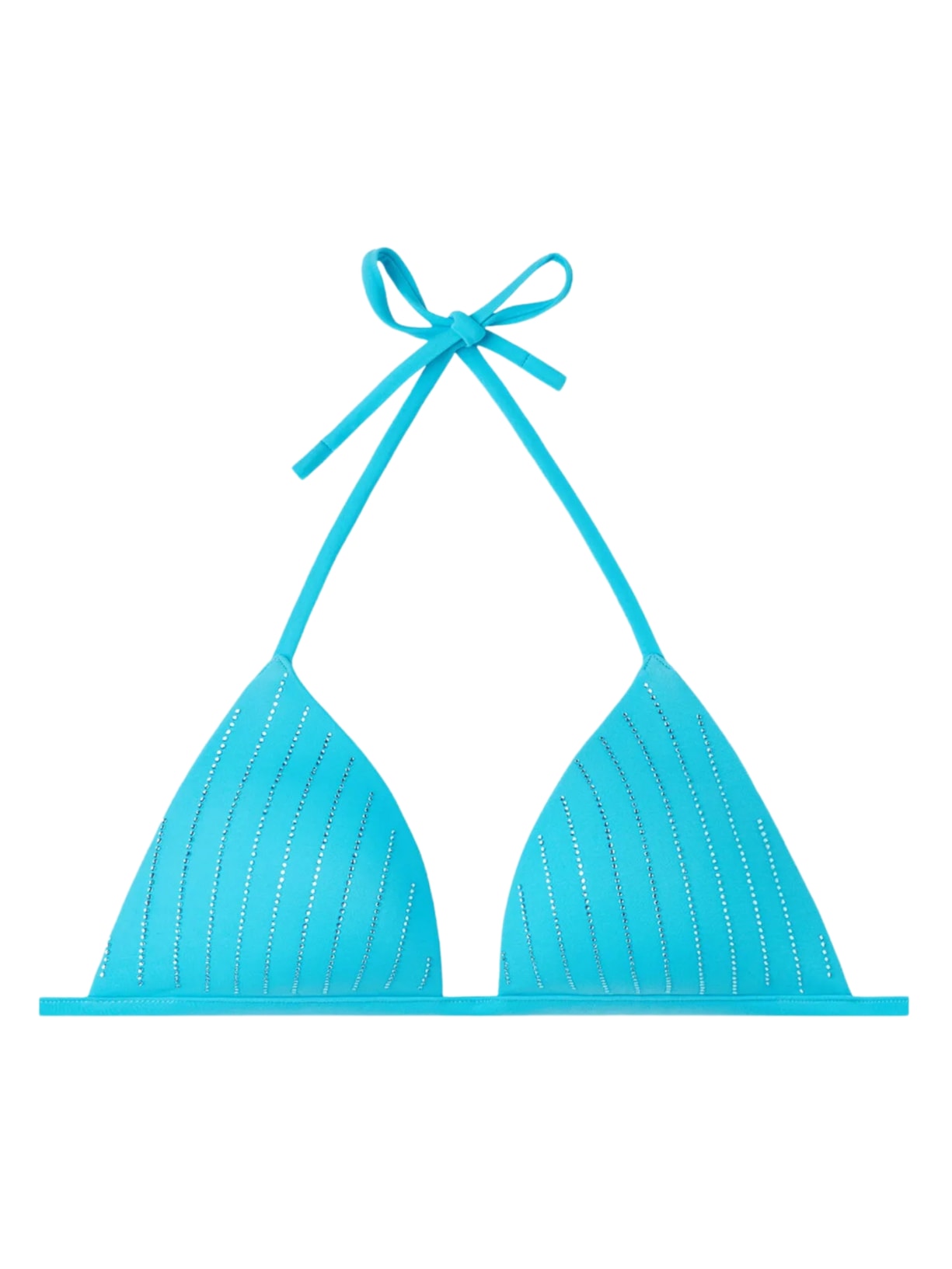 Parte De Cima De Biquíni Triângulo Almofadado Graduado Shanghai - Azul