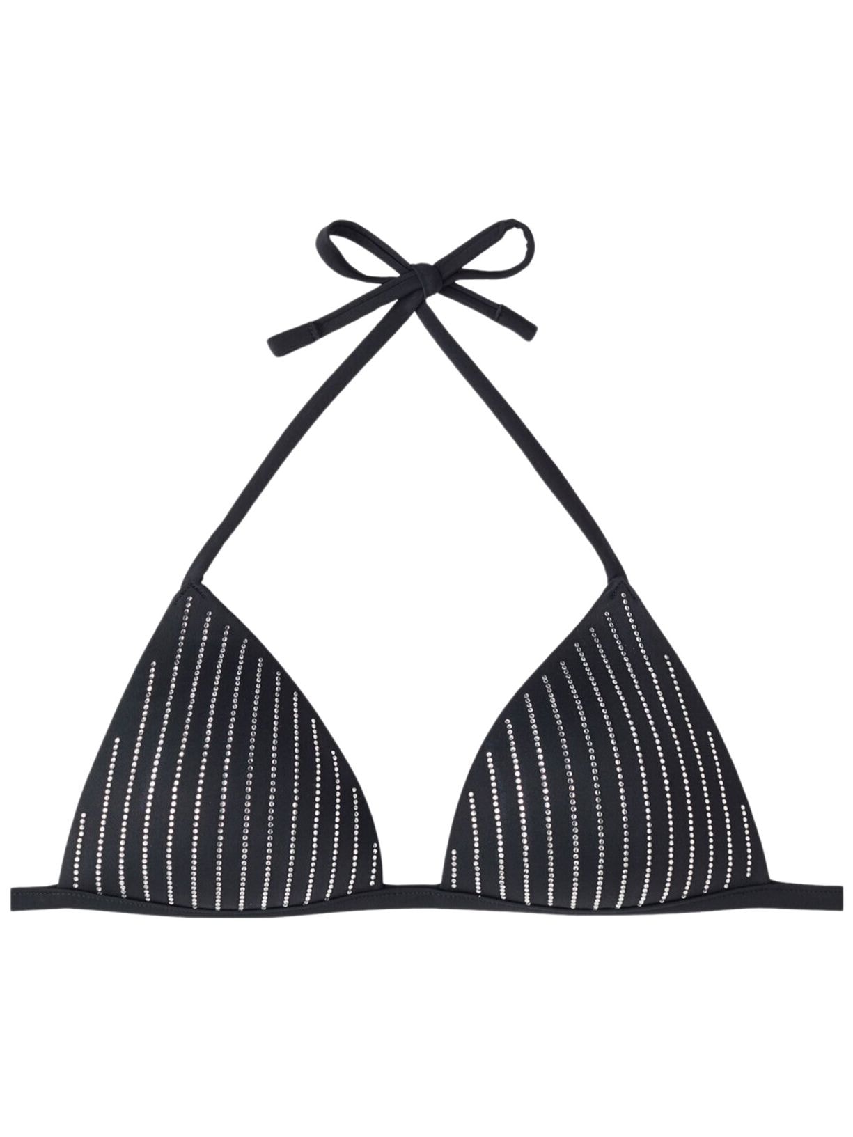 Parte De Cima De Biquíni Triângulo Almofadado Graduado Shanghai - Preto