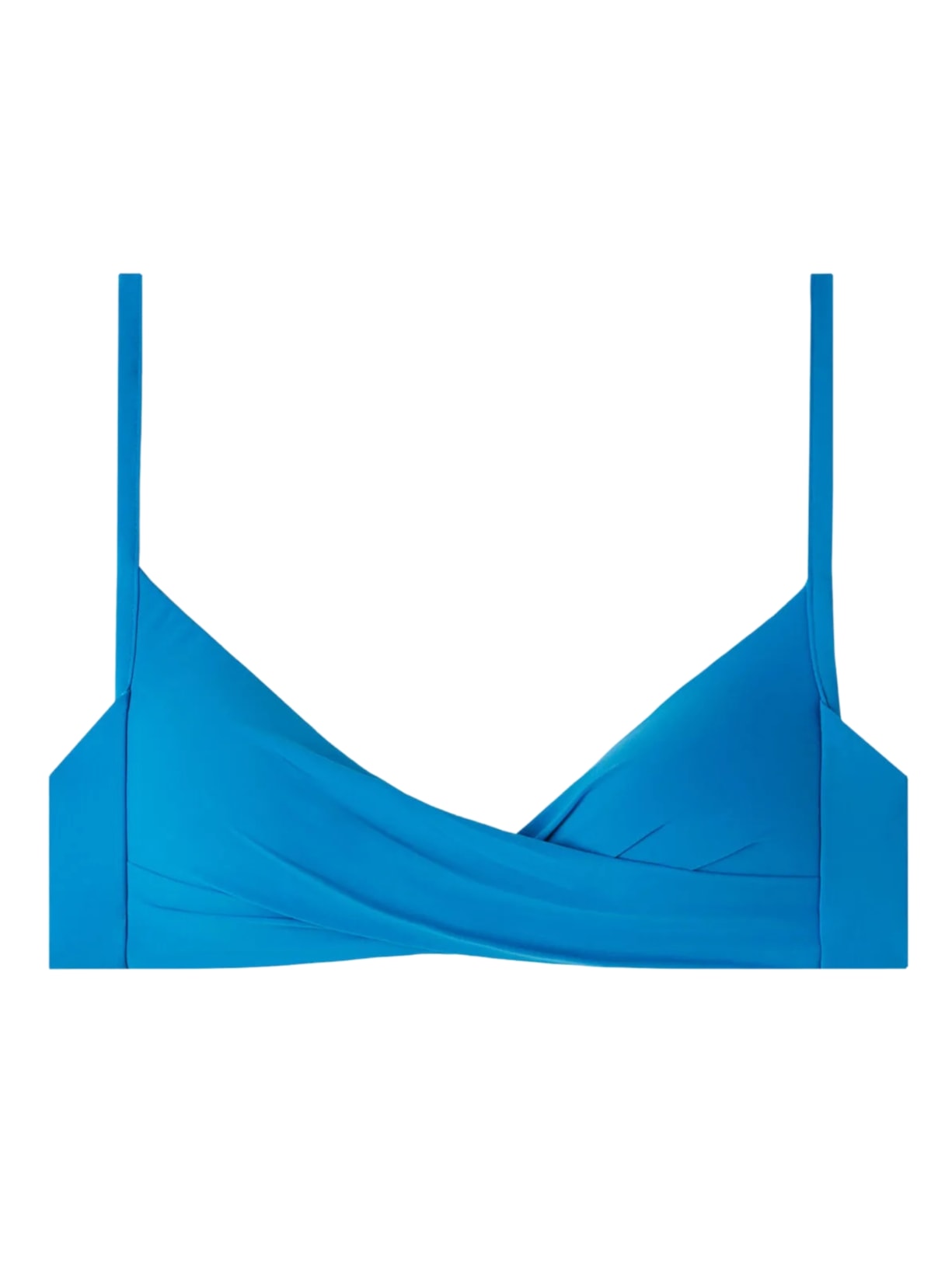 Parte De Cima De Biquíni Triângulo Almofadado Graduado Soft Cruzado Indonésia - Azul