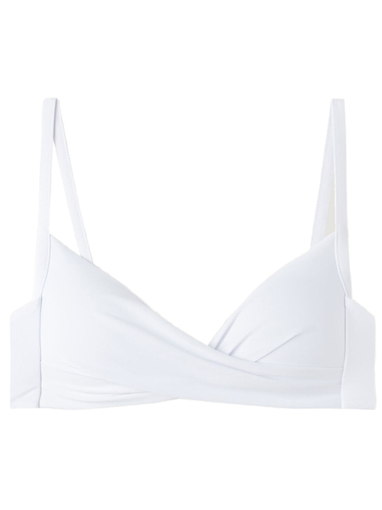 Parte De Cima De Biquíni Triângulo Almofadado Graduado Soft Cruzado Indonésia - Branco
