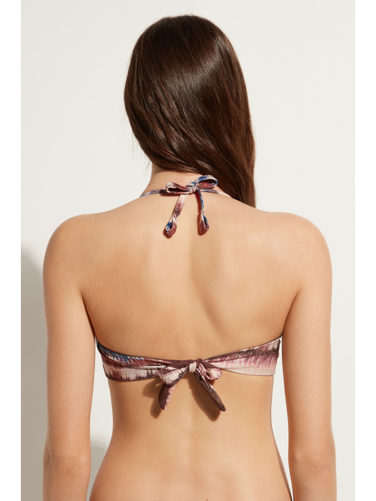 Parte De Cima De Biquíni Triângulo Almofadado Graduado Tie-Dye Formentera Colorido Calzedonia