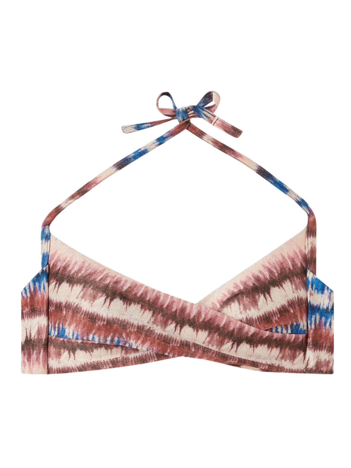 Parte De Cima De Biquíni Triângulo Almofadado Graduado Tie-Dye Formentera - Colorido