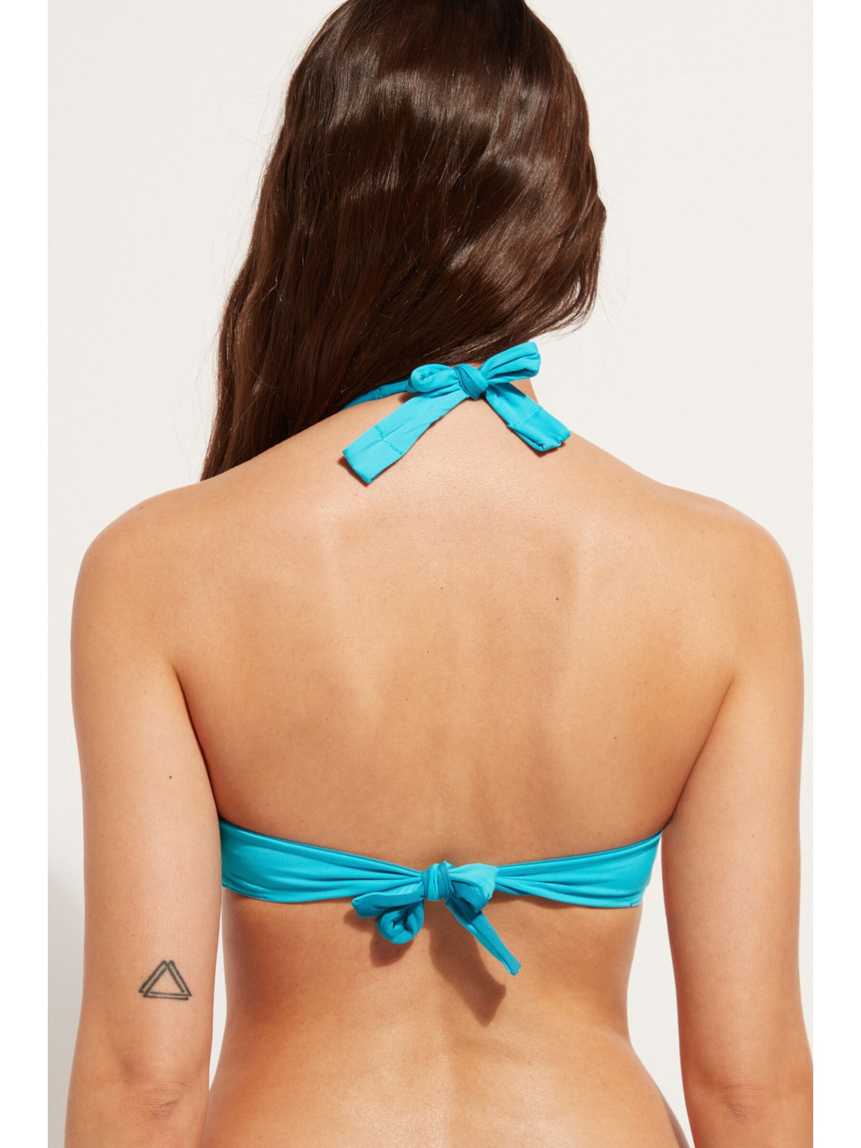 Parte De Cima De Biquíni Triângulo Almofadado Soft Indonésia Azul Calzedonia