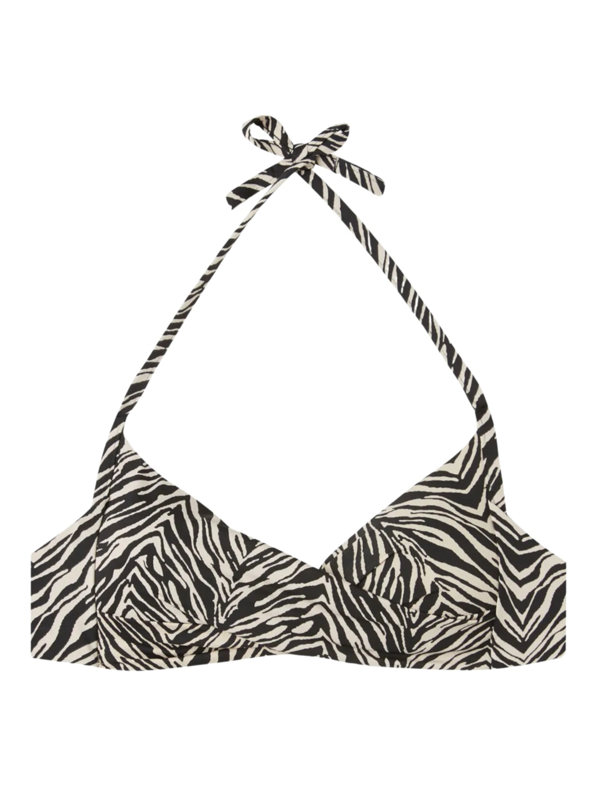 Parte De Cima De Biquíni Triângulo Almofadado Soft Zebra Nairobi - Preto