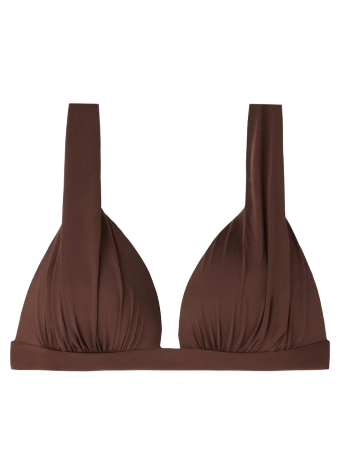 Parte De Cima De Biquíni Triângulo Almofadado Timeless Diva - Marrom