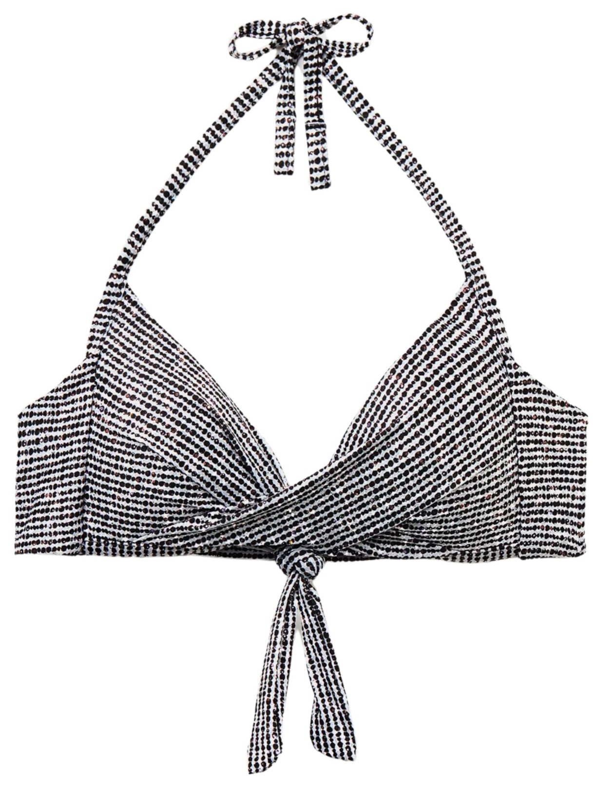 Parte De Cima De Biquíni Triângulo Black Dots - Preto
