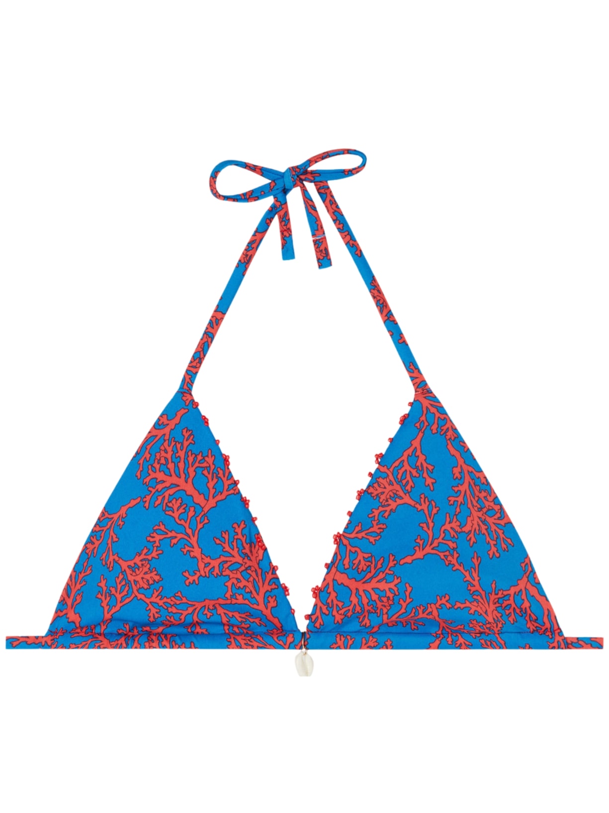 Parte De Cima De Biquíni Triângulo Cortininha Bali - Azul