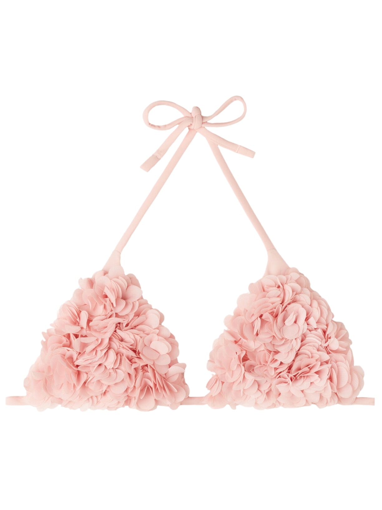 Parte De Cima De Biquíni Triângulo Cortininha Com Flores Honolulu - Rosa